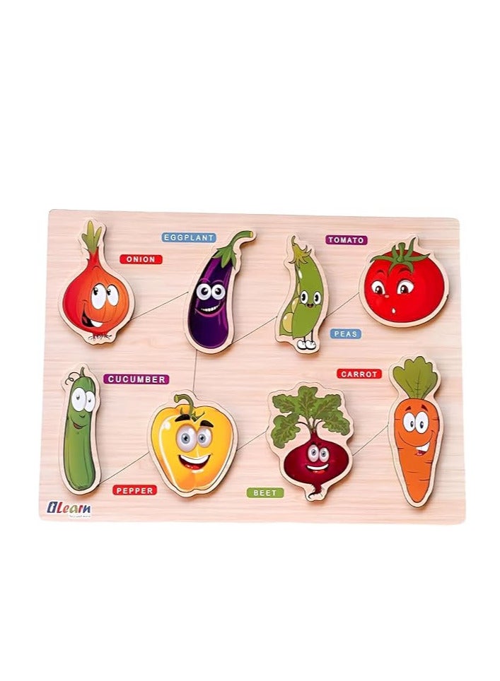 Puzzle game for kids set, educational games for boys, kids, kids, educational shapes and combinations (vegetable shapes)  - Image 1