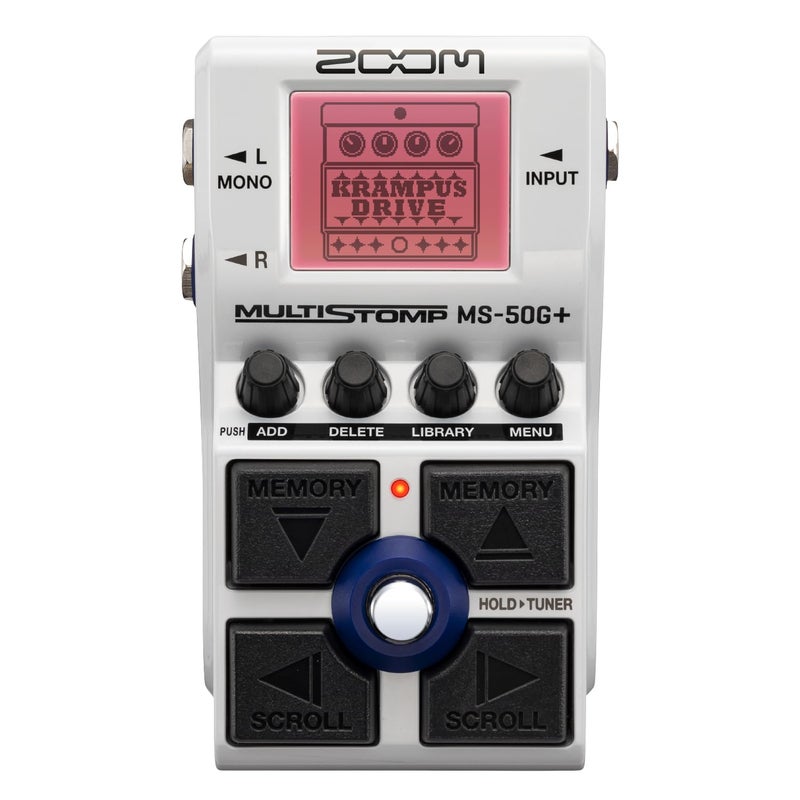Zoom MS-50G+ MultiStomp Guitar Effects Pedal, Single Stompbox, 100 effects, Stereo Outputs, Tuner, Featuring Drives, Modulations, Delays, Reverbs, Compressors, and More - Image 1