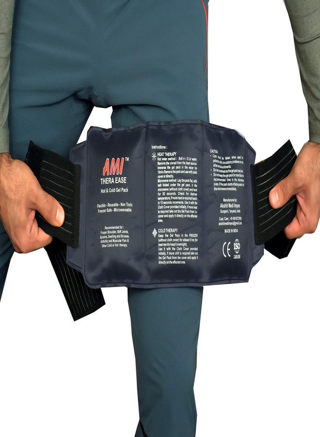 AMI THERA EASE Hot & Cold Gel Pack Large.CE ISO certified with attached Elastic Straps for Relieving Pain - Image 4