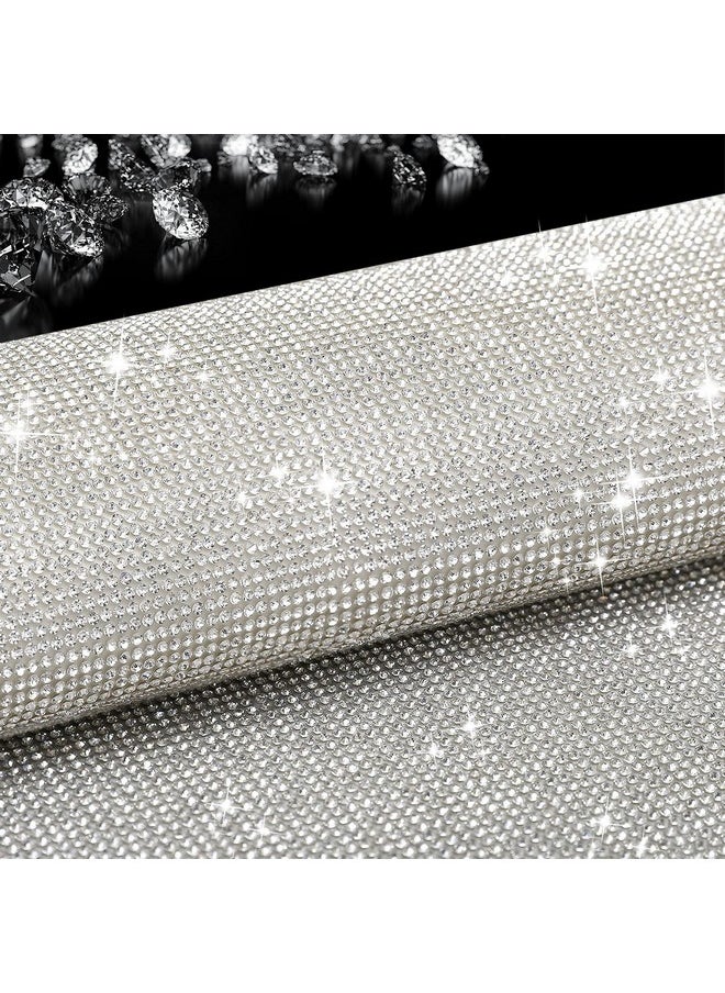 BEADSLAND - Bling Rhinestone Sheet Self Adhesive Glitter Crystal Rhinestones Sticker Diy Gifts Car Decoration 15.75" X 9.45" (Crystal) - Image 1