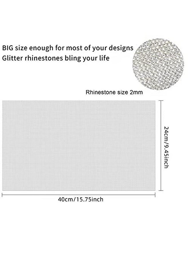BEADSLAND - Bling Rhinestone Sheet Self Adhesive Glitter Crystal Rhinestones Sticker Diy Gifts Car Decoration 15.75" X 9.45" (Crystal) - Image 1