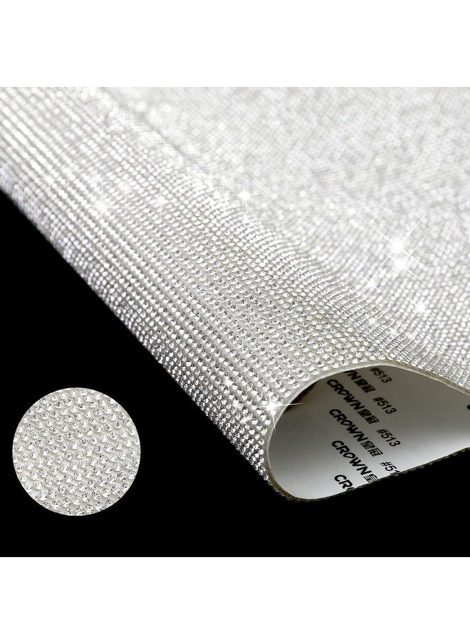 BEADSLAND - Bling Rhinestone Sheet Self Adhesive Glitter Crystal Rhinestones Sticker Diy Gifts Car Decoration 15.75" X 9.45" (Crystal) - Image 1