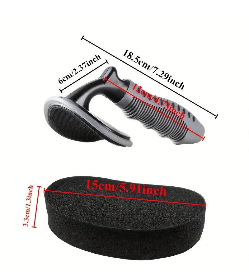 Durable Tire Shine Brush Sponge Handle Kit Car Auto Tyre Cleaner Polishing Tool - Image 2