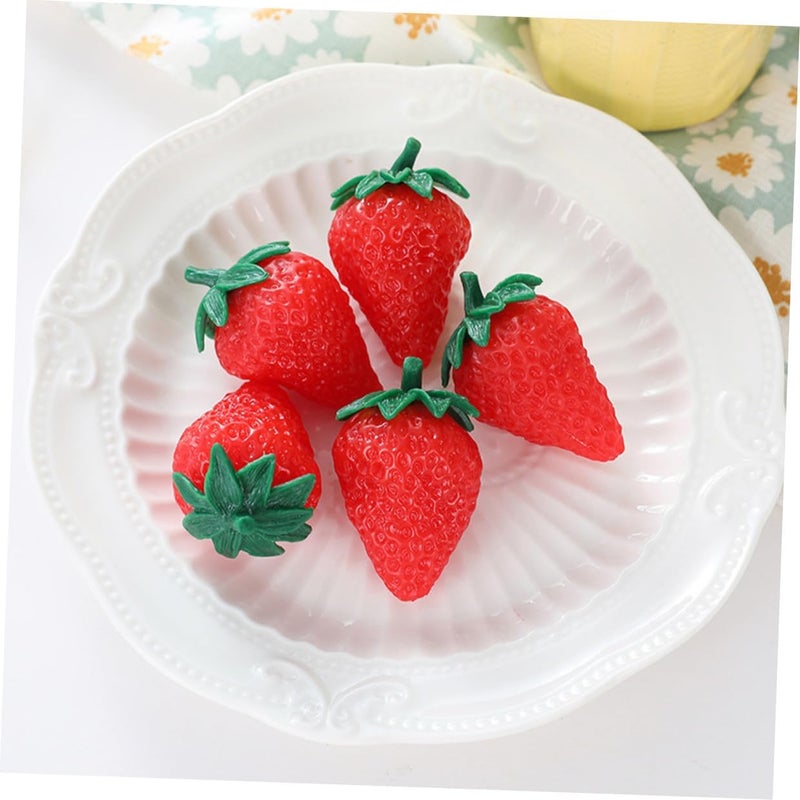 Indoor outdoor all-purpose fit MAGICLULU 10pcs Artificial Strawberries Lifelike Strawberry Model Fake Fruit Decoration for Home Display Photography Prop Mixed Styles Random Style Riyadh Jeddah Dammam ship - Image 5