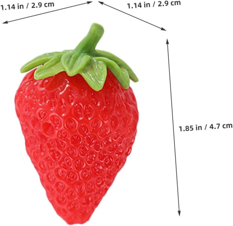 Indoor outdoor all-purpose fit MAGICLULU 10pcs Artificial Strawberries Lifelike Strawberry Model Fake Fruit Decoration for Home Display Photography Prop Mixed Styles Random Style Riyadh Jeddah Dammam ship - Image 2