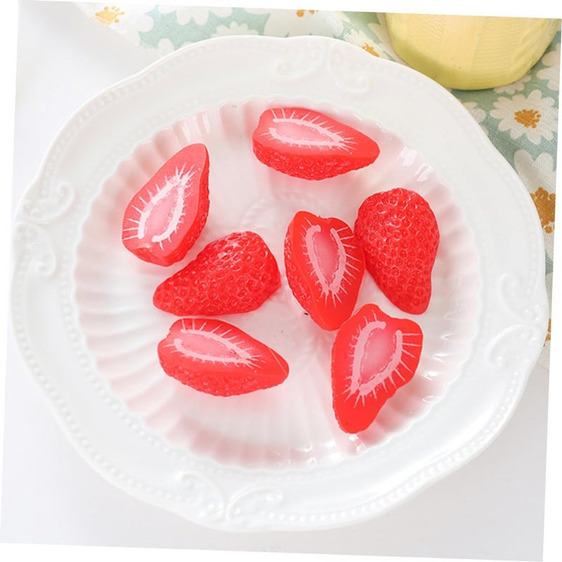 Indoor outdoor all-purpose fit MAGICLULU 10pcs Artificial Strawberries Lifelike Strawberry Model Fake Fruit Decoration for Home Display Photography Prop Mixed Styles Random Style Riyadh Jeddah Dammam ship - Image 4