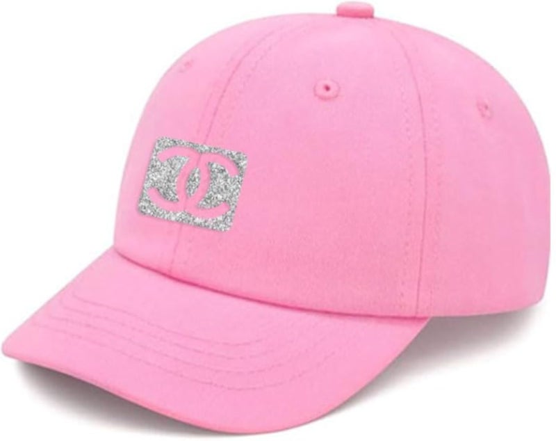CAP PINK LOGO SILVER for men and women with sun protection.sports cap with distinctive shapes(H)