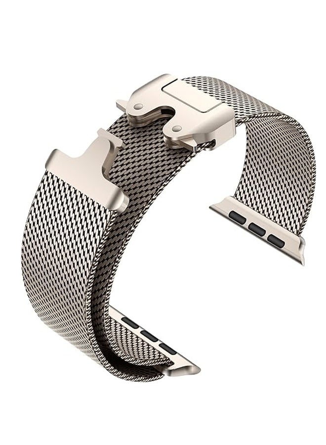 سوار ساعة أبل 44 مم 45 مم للرجال 42 مم 44 مم 46 مم 38 مم 45 مم سلسلة 7 40 مم 41 مم 49 مم للنساء، مشبك مظلة من الفولاذ المقاوم للصدأ لساعة iWatch Ultra 2 سلسلة 10 9 8 7 6 SE 5 4 3 (تيتانيوم) - Image 4