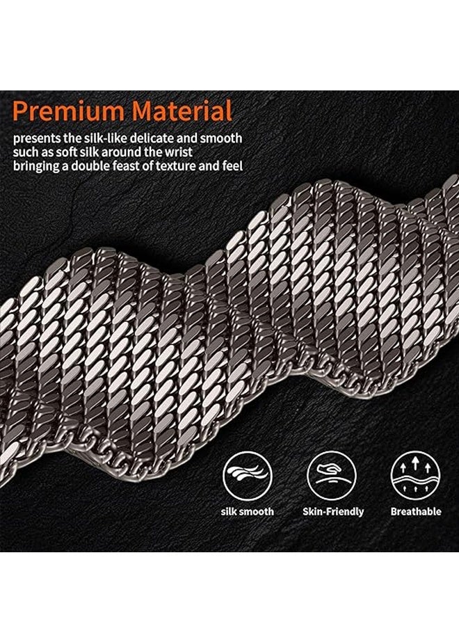 سوار ساعة أبل 44 مم 45 مم للرجال 42 مم 44 مم 46 مم 38 مم 45 مم سلسلة 7 40 مم 41 مم 49 مم للنساء، مشبك مظلة من الفولاذ المقاوم للصدأ لساعة iWatch Ultra 2 سلسلة 10 9 8 7 6 SE 5 4 3 (تيتانيوم) - Image 2