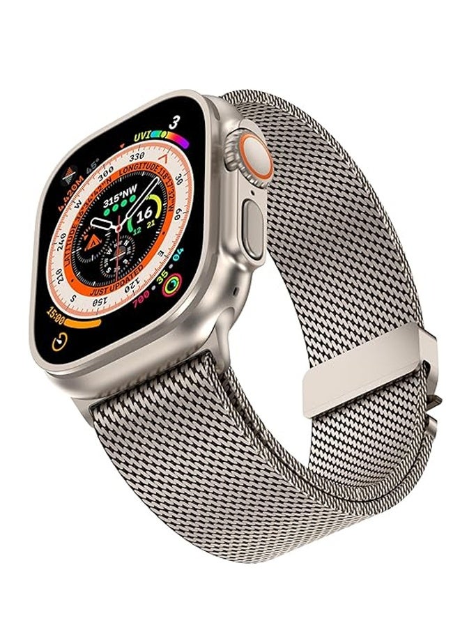 سوار ساعة أبل 44 مم 45 مم للرجال 42 مم 44 مم 46 مم 38 مم 45 مم سلسلة 7 40 مم 41 مم 49 مم للنساء، مشبك مظلة من الفولاذ المقاوم للصدأ لساعة iWatch Ultra 2 سلسلة 10 9 8 7 6 SE 5 4 3 (تيتانيوم) - Image 5