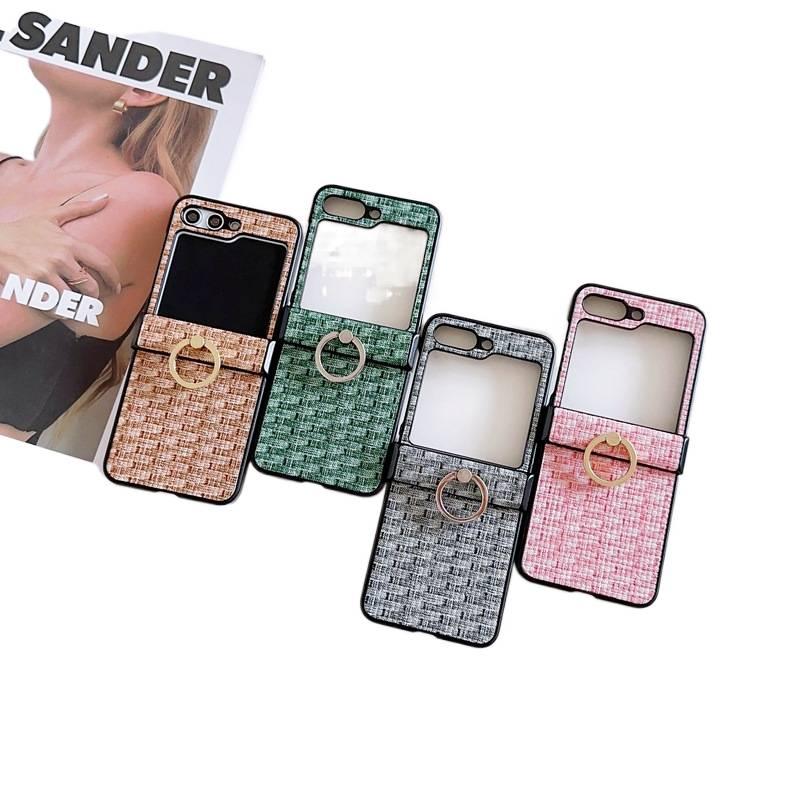 غطاء واقي | مقاوم للصدمات لـ Samsung Galaxy Z Flip 6 | مقاوم للصدمات | حماية من السقوط | Woven Texture - Image 2