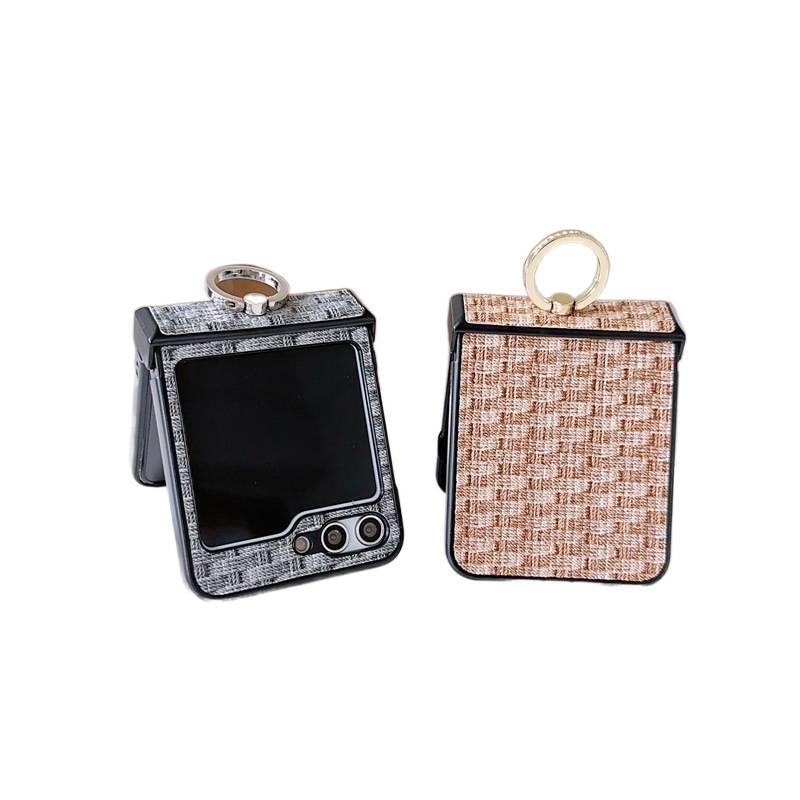 غطاء واقي | مقاوم للصدمات لـ Samsung Galaxy Z Flip 6 | مقاوم للصدمات | حماية من السقوط | Woven Texture - Image 4