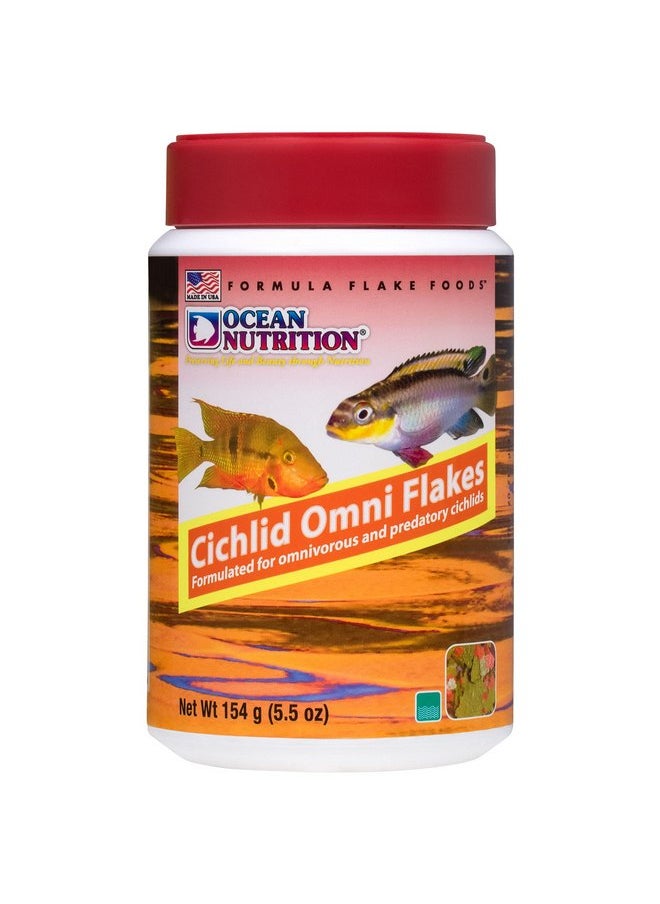 أويشن نيوتريشن - رقائق طعام الأسماك من Ocean Nutrition - طعام أسماك السيشليد، رقائق أسماك عالية البروتين، رقائق أسماك استوائية، طعام مثالي لأسماك السيشليد مثل سمك الملاك، وسمك الكريبنسيس، والمزيد، صنع في الولايات المتحدة الأمريكية، 5.5 أونصة (154 جم) - Image 1