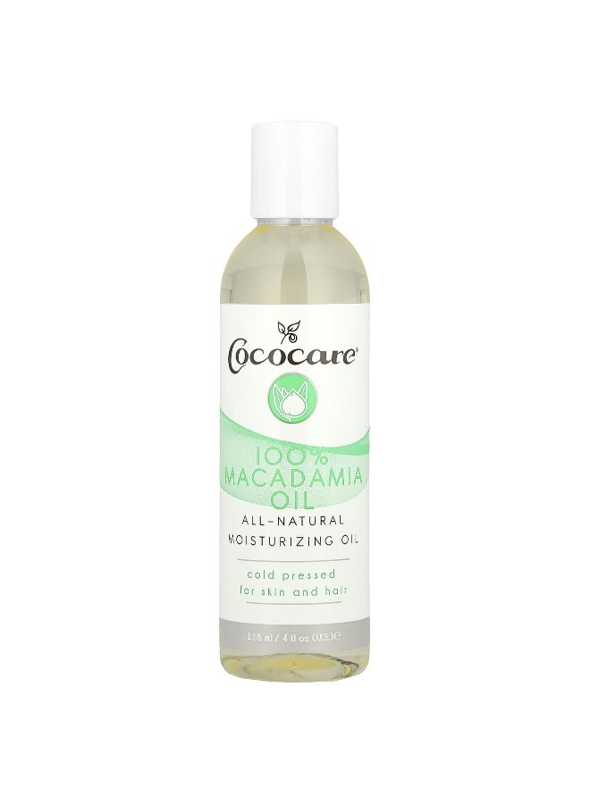 Coco care Cococare, 100% Macadamia Oil, 4 fl oz (118 ml) - Image 1
