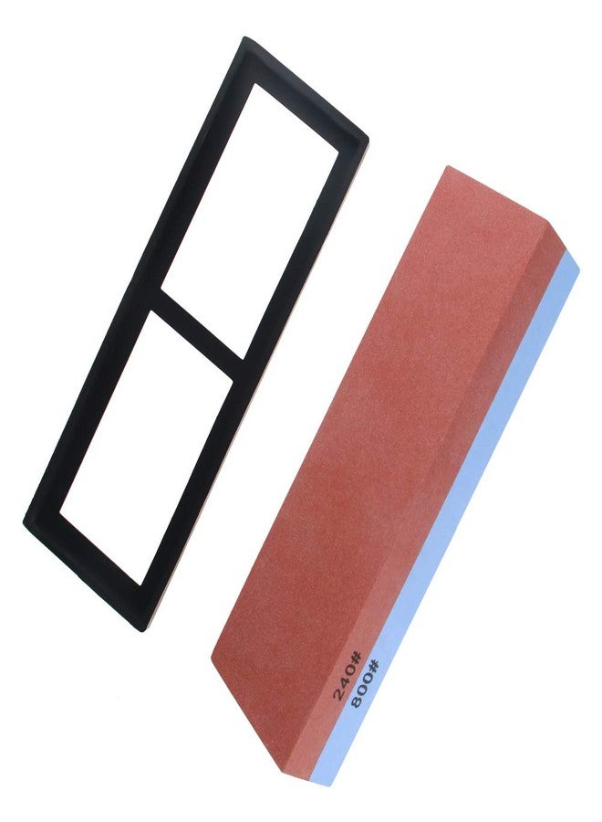 اتول مارت حجر شحذ سكاكين من يوتول مارت، حجر شحذ مزدوج الجوانب، حبيبات 240/800، مناسب للمقصات وشفرات الحلاقة وسكاكين النحت، قطعة واحدة - Image 2