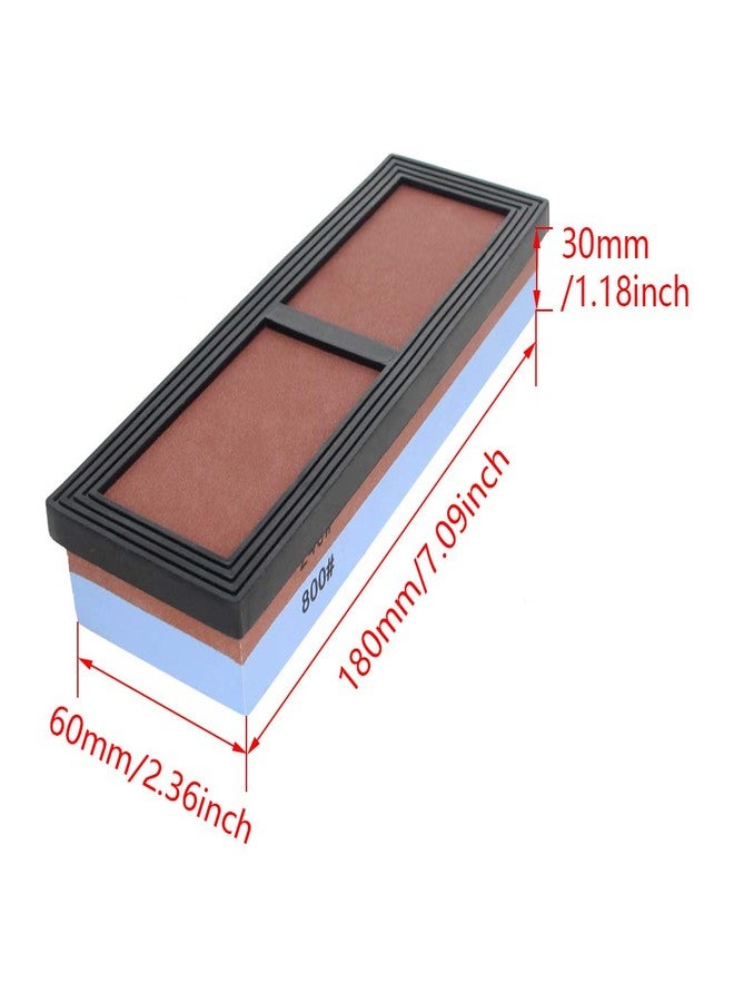 اتول مارت حجر شحذ سكاكين من يوتول مارت، حجر شحذ مزدوج الجوانب، حبيبات 240/800، مناسب للمقصات وشفرات الحلاقة وسكاكين النحت، قطعة واحدة - Image 3