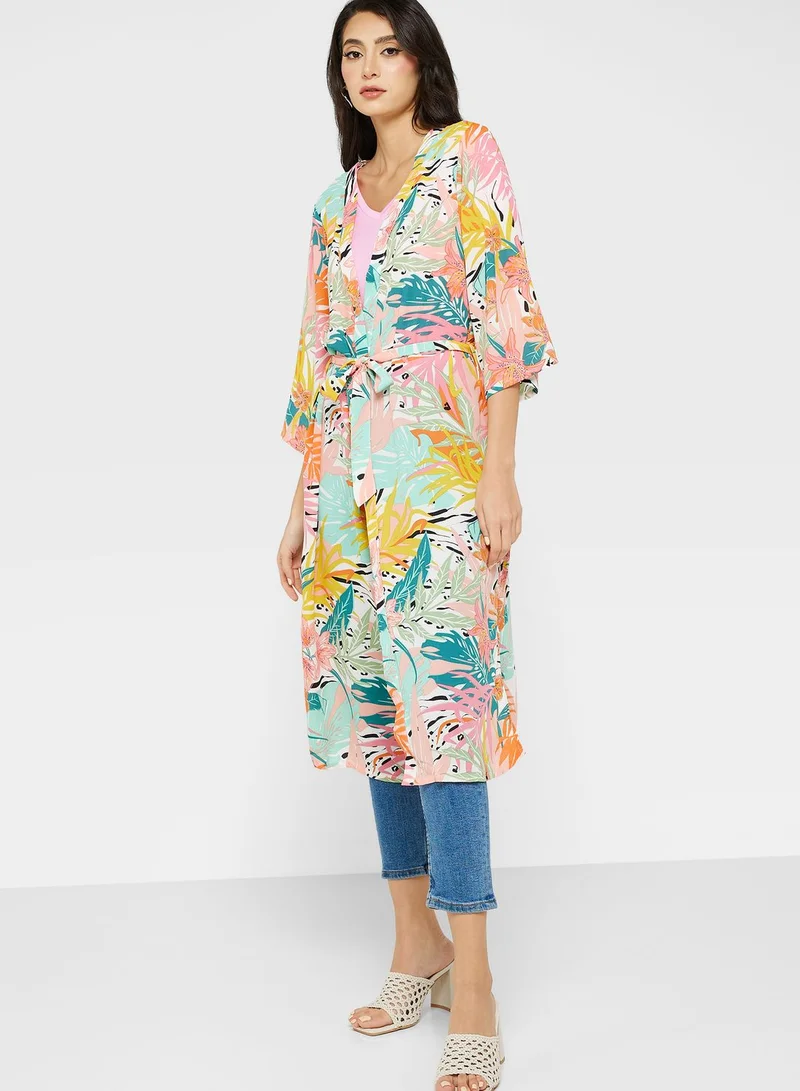 Jacqueline de Yong Floral Print Kimono
