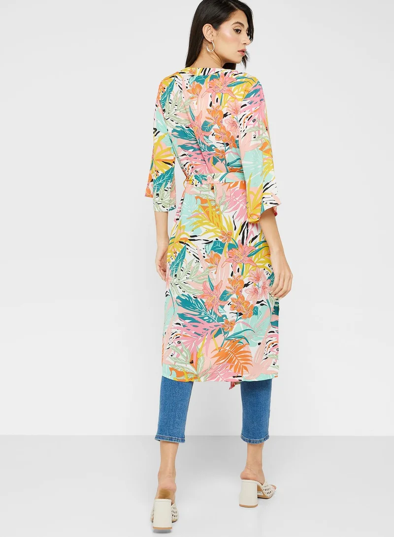Jacqueline de Yong Floral Print Kimono