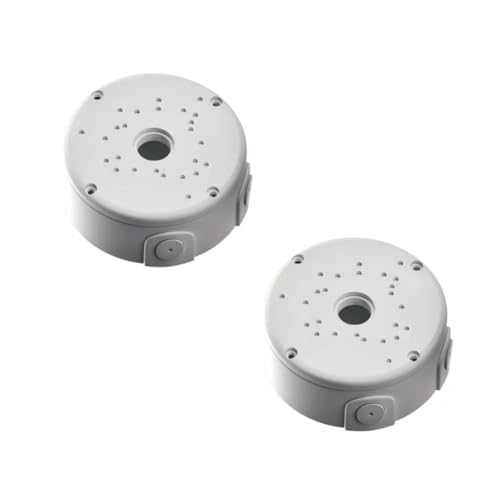 MAXXION 5x5” Round Waterproof PVC Junction Box for CCTV Camera, Heavy Duty Outdoor Electrical Enclosure, 3 Entry Inlets, Wire Protection – Pack of 1 - Image 1