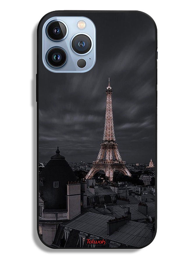 Tolwak Apple iPhone 13 Pro Max Protective Case Eiffel Tower In Night - Image 2