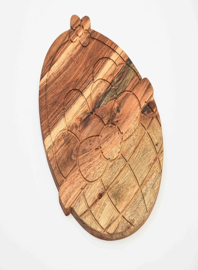 Affinity Decor Egg Basket Shaped Wooden Serving Board, Wood Cutting Board for Kitchen, Wooden Charcuterie Boards, Easter Egg Basket Serving Platter for Cheese and Food, 14" x 11" - Image 4