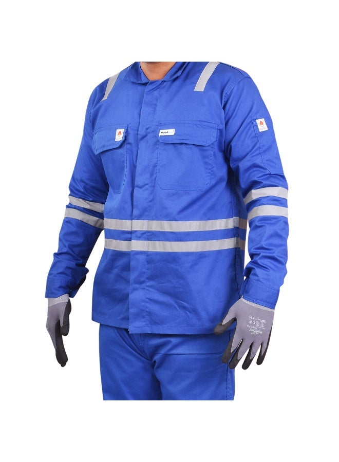 Vaultex ROW Cotton Fire Retardant 230GSM Pant& Shirt, Royal Blue, Medium - Image 2