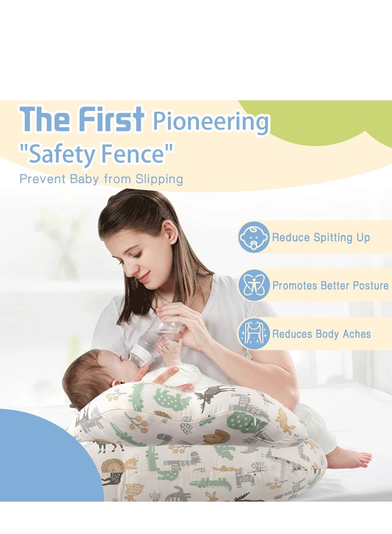 DMG TECH Nursing Pillow for Breastfeeding, Large Feeding Pillows with Extra Support, Adjustable Waist Belt Removable Cotton Cover, Breastfeeding Pillows, Ergonomic Baby Feeding Positioner for Mom - Image 3