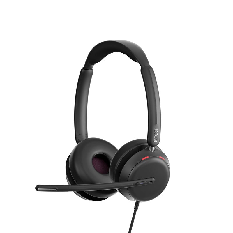 EPOS Impact 860T Double-Sided Wired USB C and USB A Headset with Noise-Canceling Mic, Microsoft Teams Certified, Super Wideband Audio, Comfortable Fit, Ideal for Business & Home Office Professionals - Image 1