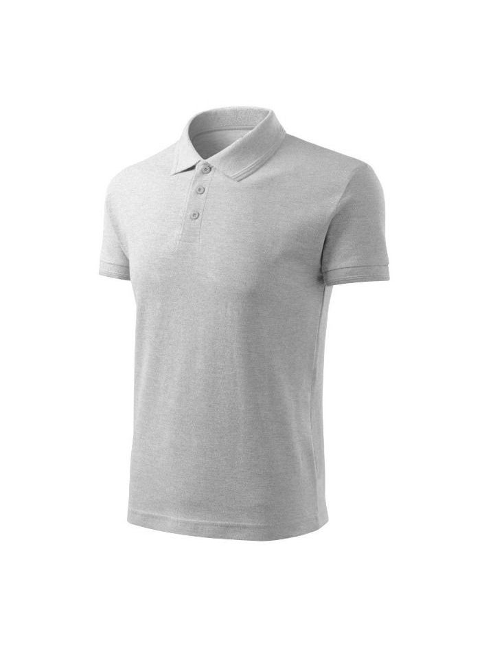 PRINTSHOP4ME - Basic Adult Unisex Polo Short Sleeve Tshirt 220 GSM Light Grey - Image 1