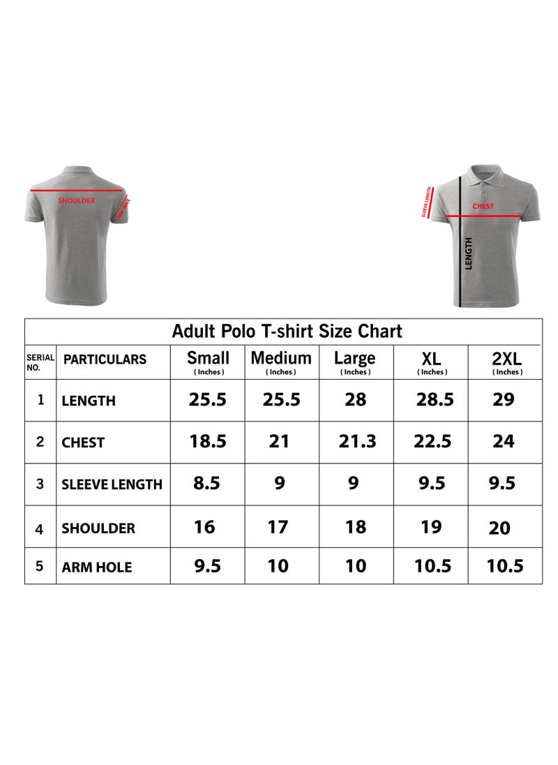 PRINTSHOP4ME - Basic Adult Unisex Polo Short Sleeve Tshirt 220 GSM Light Grey - Image 1