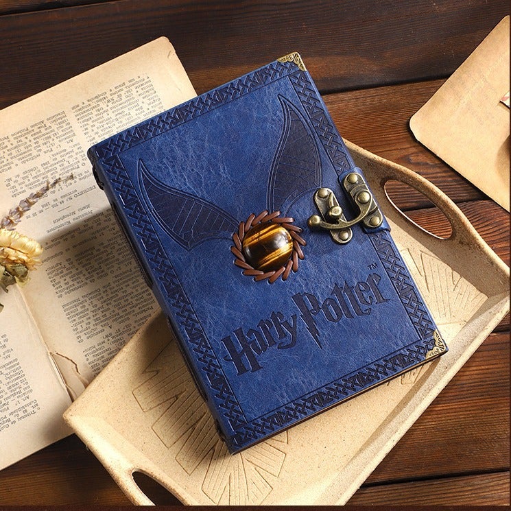 Harry Potter Genuine Retro Notebook Magic College Peripheral Journal Book Golden Snitch Gem Loose-Leaf Book - Image 4