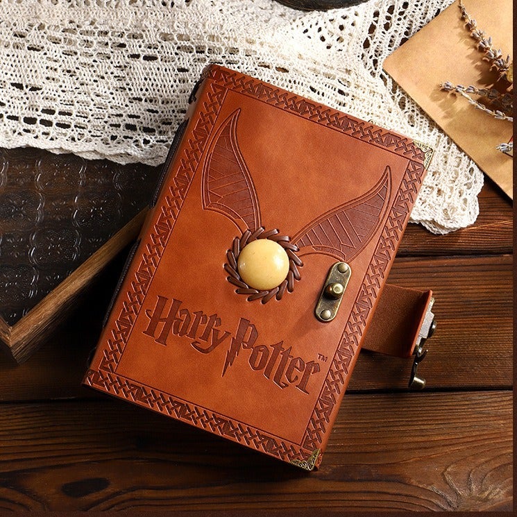 Harry Potter Genuine Retro Notebook Magic College Peripheral Journal Book Golden Snitch Gem Loose-Leaf Book - Image 5