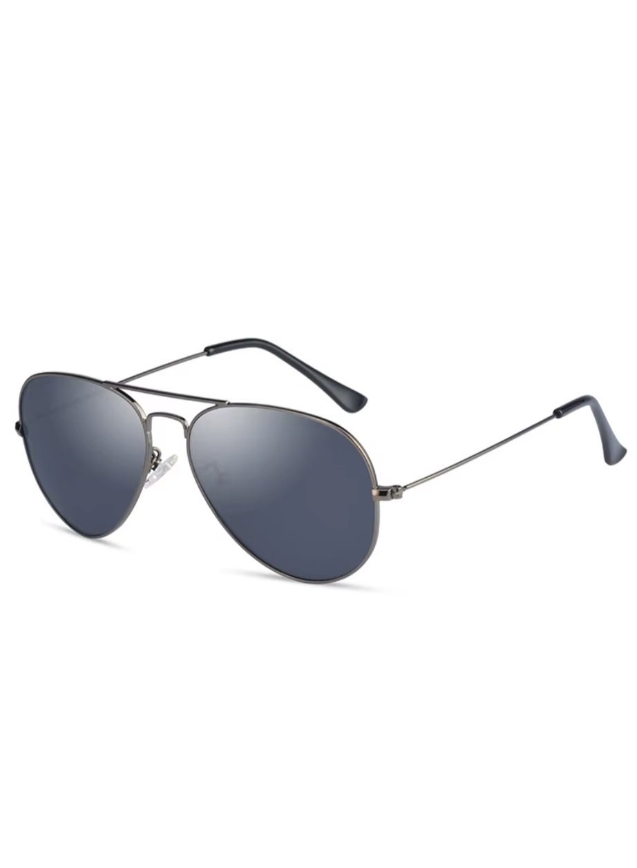 Classic Aviator Pilot Polarized UV400 TAC Lens, GunMetal Frame Men Women Unisex Design, Outdoor, Travel, Driving Sunglasses, Lens with Reflective Mirror Effect