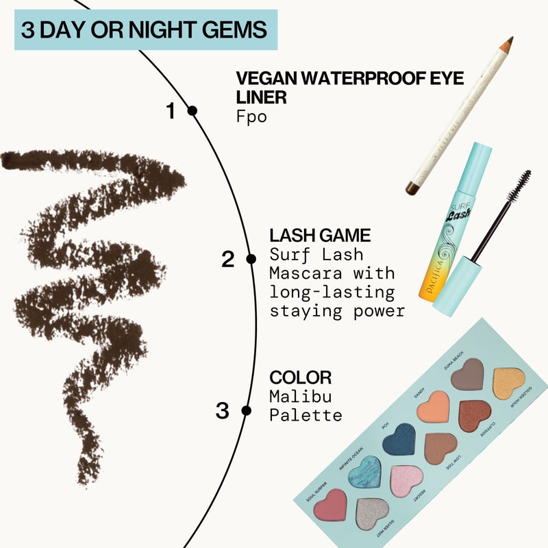 Pacifica Waterproof Eyeliner Pencil â€“ Fringe Brown Liner Longwear, Smudge-Proof, Eye Liner Eye Makeup Vegan & Cruelty-Free Ophthalmologist Tested - Image 3