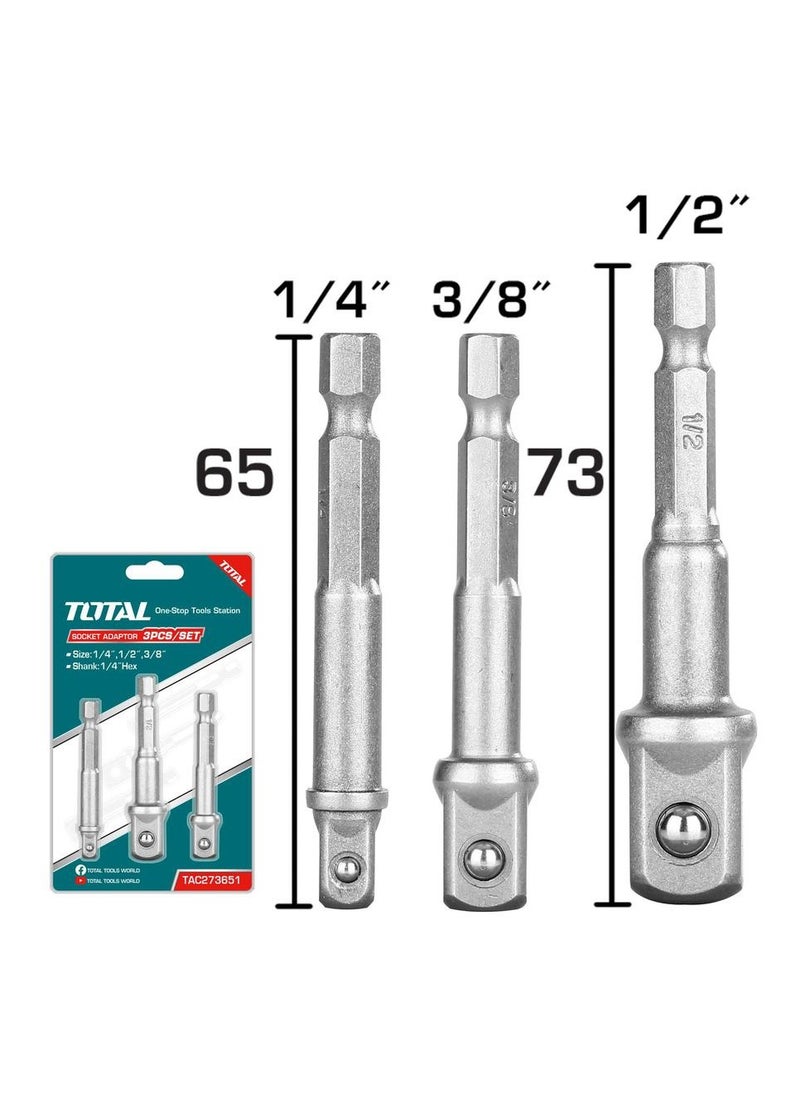 TOTAL TOTAL Hexagonal Socket Extension 3 Pcs TAC273651  - Image 2