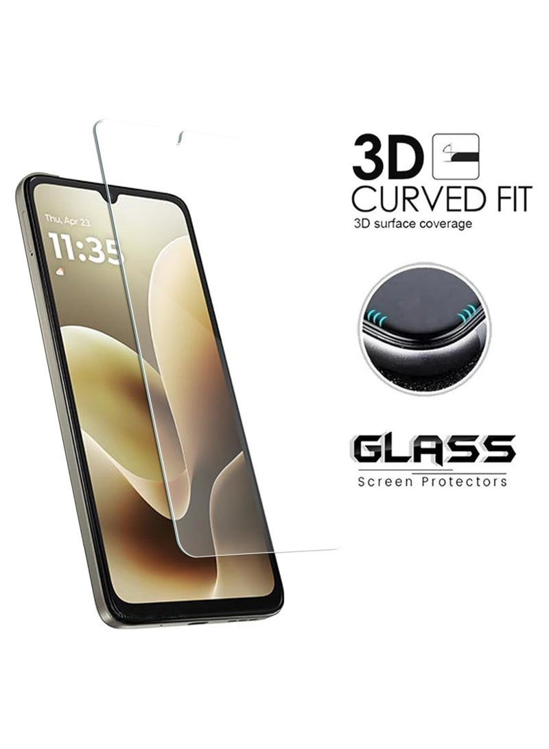 【2+2-Piece Set】 Compatible with Motorola G06 5G Screen Protector + Camera Lens Protector Tempered Glass, 9H Hardness Scratch-Resistant and Fingerprint-Resistant Tempered Glass Film - Image 3
