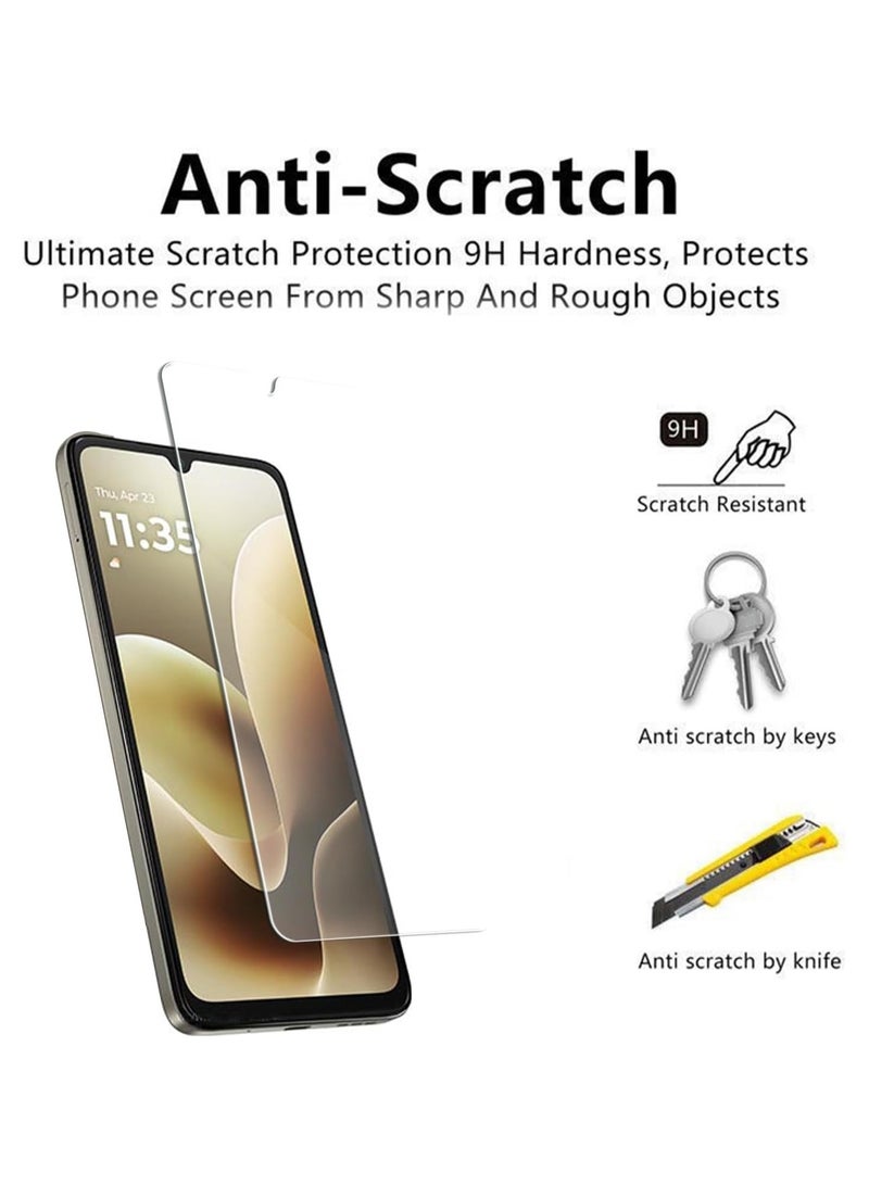 【2+2-Piece Set】 Compatible with Motorola G06 5G Screen Protector + Camera Lens Protector Tempered Glass, 9H Hardness Scratch-Resistant and Fingerprint-Resistant Tempered Glass Film - Image 2