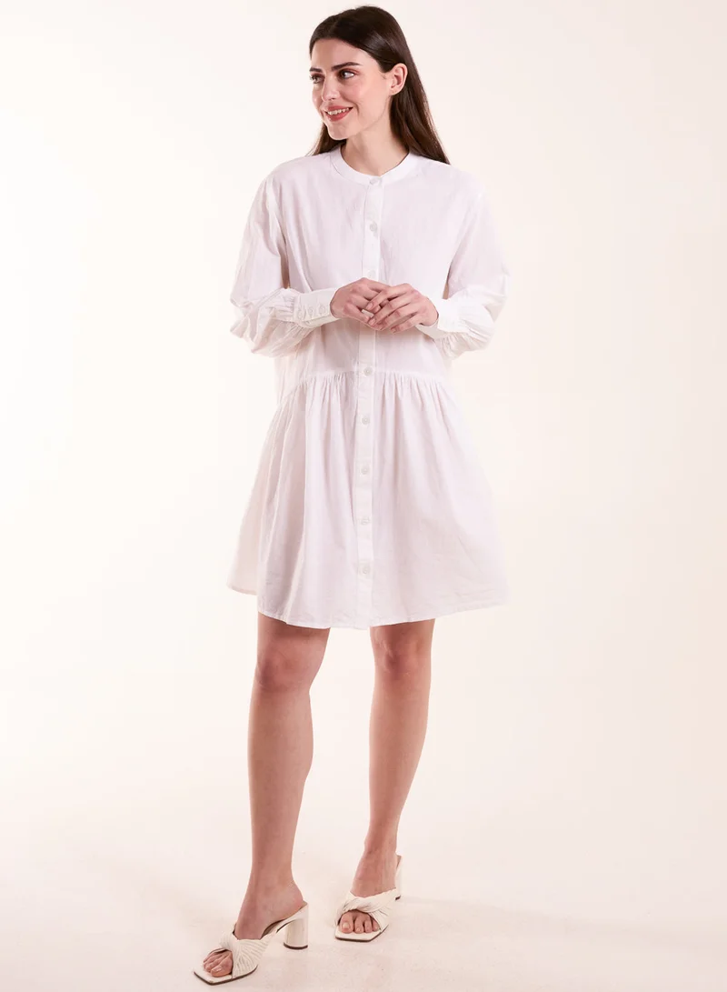 بلو فانيلا فستان قصير بطبقات