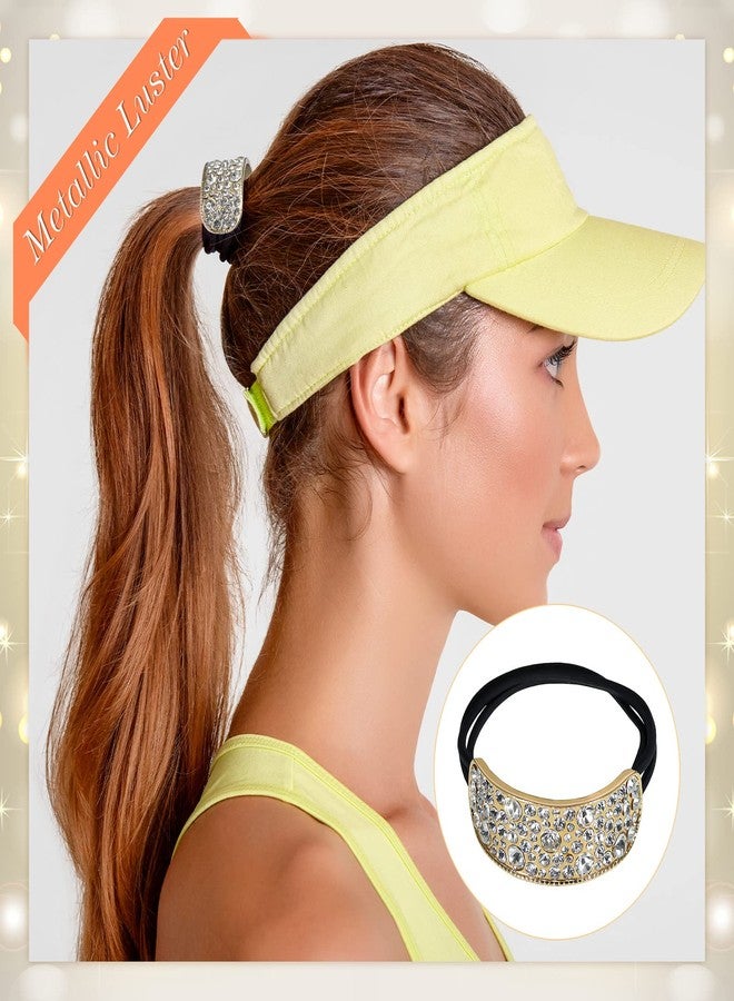 چوينت ربطات شعر نسائية من قطعتين من جونتي، مرنة ومزينة بأحجار الراين، متوفرة باللونين الذهبي والفضي، لتثبيت ذيل الحصان، إكسسوارات للنساء - Image 5