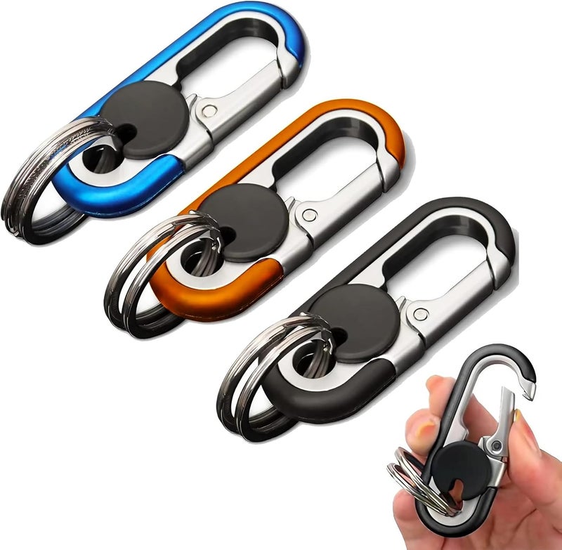 CHRIS GOOD Men's Car Key Chain - 3pcs Stainless Steel Keychain Set - Image 1