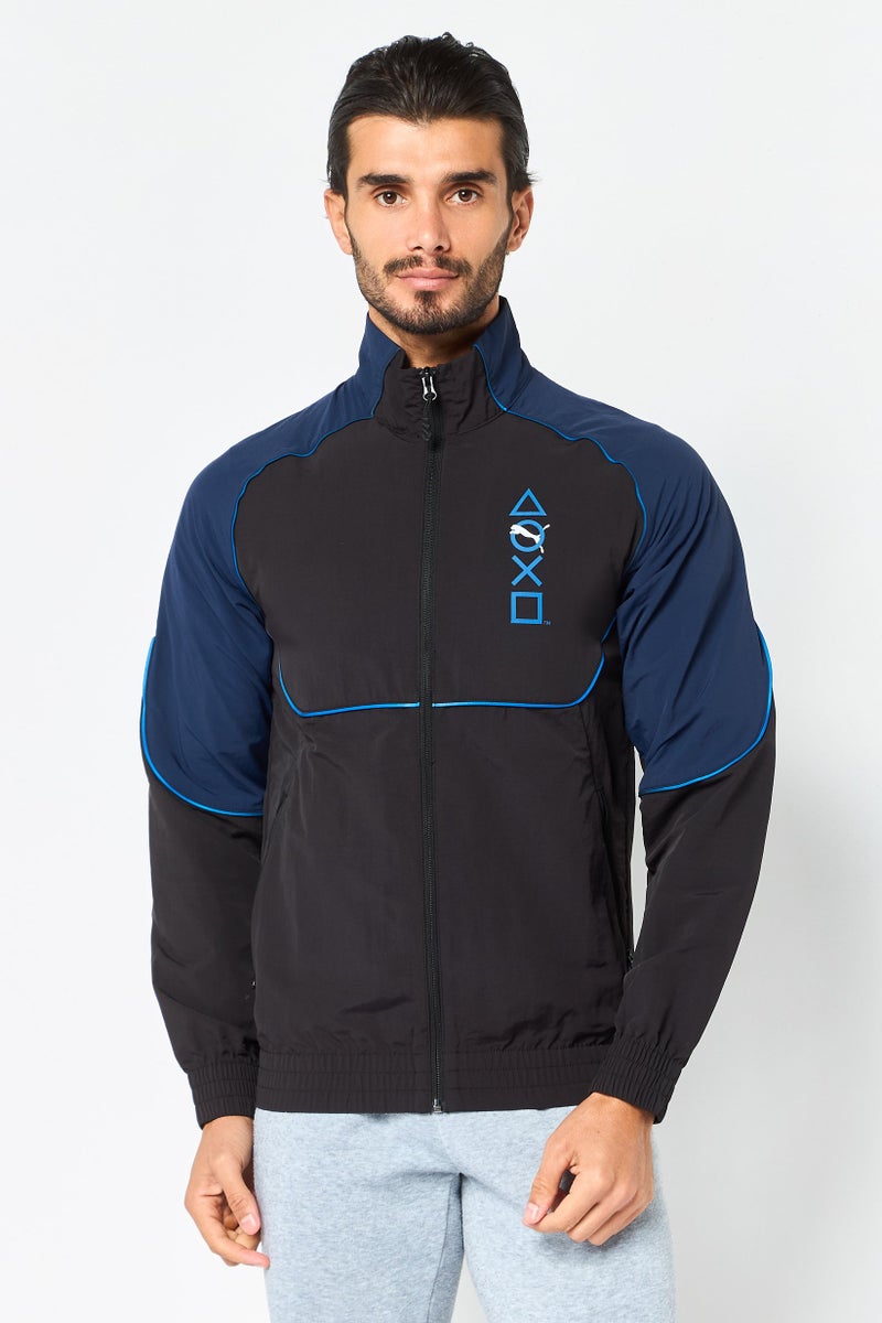 PUMA جاكيت تدريب طويل الأكمام للرجال من بلاي ستيشن وبوما، متعدد الألوان - Image 1