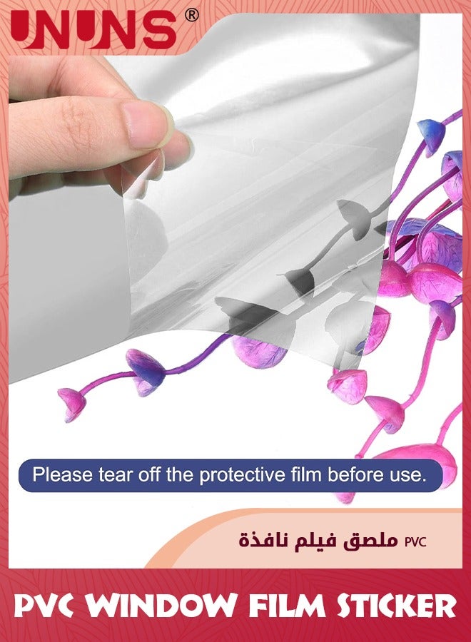 UNUNS PVC Window Film Sticker,One-Way Privacy Mirror Reflective Film,Heat Control Window Film,Sun Blocking Anti UV Reflective Window Tint For Home,Silver 90x200cm  - Image 5