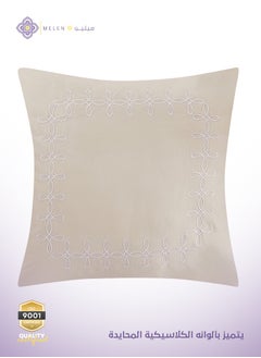 Melen Broti - Summer Double Jacquard Bedding set - 7 Pieces - Light beige  - Image 2
