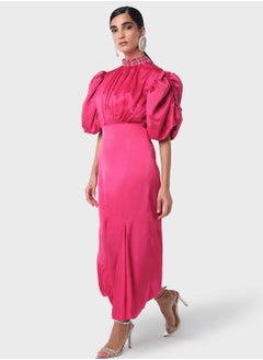 Threadz by Ajooni Embellished Sleeve Back Open Dress  - Image 4