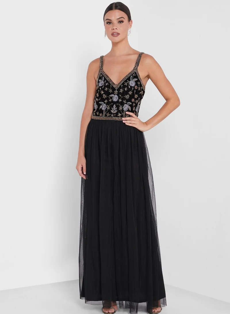 Oya London Vivian Embroidered Cami Dress