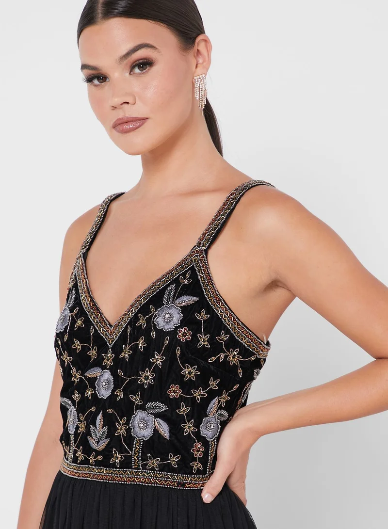Oya London Vivian Embroidered Cami Dress