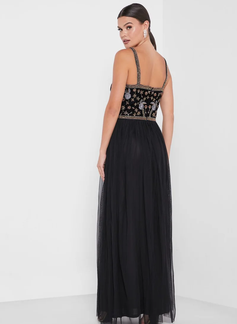 Oya London Vivian Embroidered Cami Dress