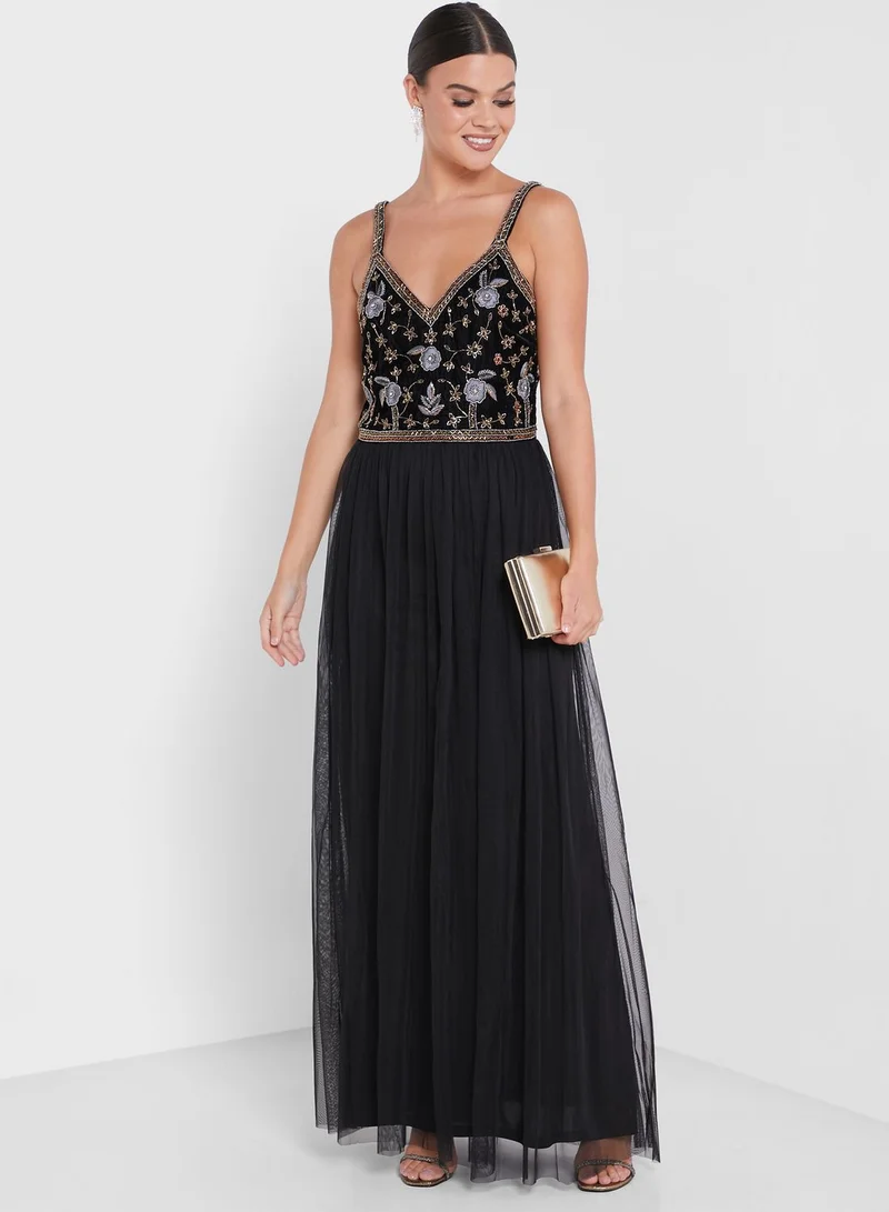 Oya London Vivian Embroidered Cami Dress