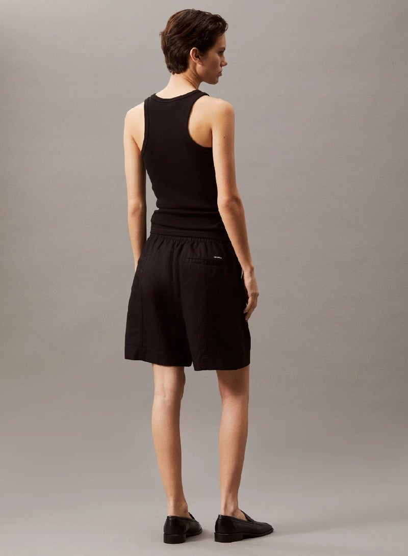 Calvin Klein Jeans Cotton Linen Twill Shorts - Image 2