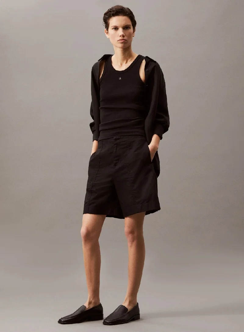 Calvin Klein Jeans Cotton Linen Twill Shorts